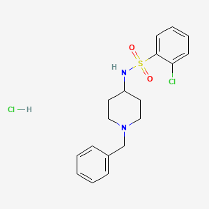 N-(1-benzylpiperidin-4-yl)-2-chlorobenzene-1-sulfonamide hydrochloride