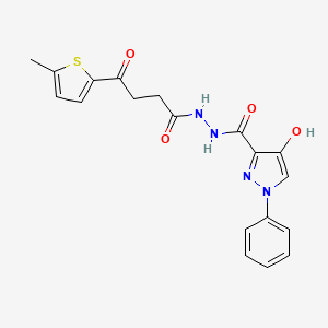 4-hydroxy-N'-[4-(5-methylthiophen-2-yl)-4-oxobutanoyl]-1-phenyl-1H-pyrazole-3-carbohydrazide