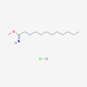 molecular formula C13H28ClNO B1650357 Dodecanimidic acid, methyl ester, hydrochloride CAS No. 117173-06-5