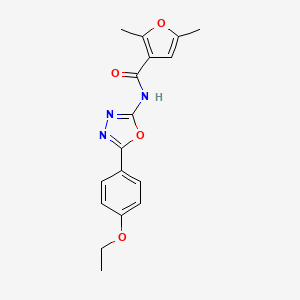 molecular formula C17H17N3O4 B1650358 N-(5-(4-ethoxyphenyl)-1,3,4-oxadiazol-2-yl)-2,5-dimethylfuran-3-carboxamide CAS No. 1171733-19-9