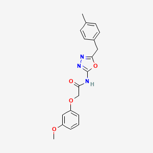 2-(3-methoxyphenoxy)-N-(5-(4-methylbenzyl)-1,3,4-oxadiazol-2-yl)acetamide