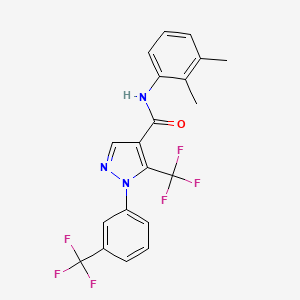 molecular formula C20H15F6N3O B1650370 N-(2,3-dimethylphenyl)-5-(trifluoromethyl)-1-[3-(trifluoromethyl)phenyl]pyrazole-4-carboxamide CAS No. 1171920-54-9