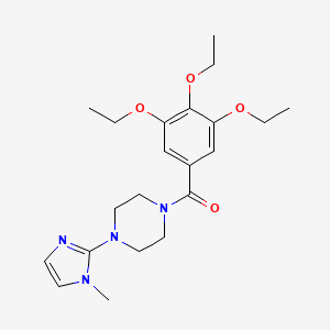 molecular formula C21H30N4O4 B1650375 [4-(1-Methylimidazol-2-yl)piperazin-1-yl]-(3,4,5-triethoxyphenyl)methanone CAS No. 1171952-66-1