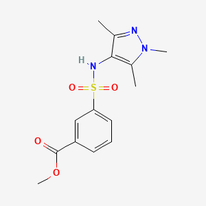 methyl 3-[(1,3,5-trimethyl-1H-pyrazol-4-yl)sulfamoyl]benzoate