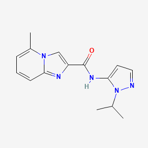 molecular formula C15H17N5O B1650383 5-methyl-N-[1-(propan-2-yl)-1H-pyrazol-5-yl]imidazo[1,2-a]pyridine-2-carboxamide CAS No. 1172228-25-9
