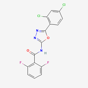 N-(5-(2,4-dichlorophenyl)-1,3,4-oxadiazol-2-yl)-2,6-difluorobenzamide