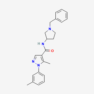 molecular formula C23H26N4O B1650399 N-(1-benzylpyrrolidin-3-yl)-5-methyl-1-(3-methylphenyl)-1H-pyrazole-4-carboxamide CAS No. 1172800-54-2