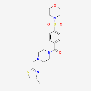 [4-[(4-Methyl-1,3-thiazol-2-yl)methyl]piperazin-1-yl]-(4-morpholin-4-ylsulfonylphenyl)methanone