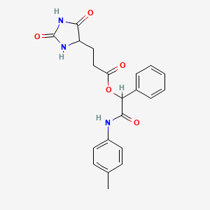 molecular formula C21H21N3O5 B1650414 [(4-Methylphenyl)carbamoyl](phenyl)methyl 3-(2,5-dioxoimidazolidin-4-yl)propanoate CAS No. 1174234-01-5