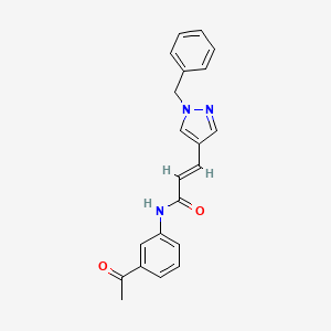 (E)-N-(3-acetylphenyl)-3-(1-benzylpyrazol-4-yl)prop-2-enamide