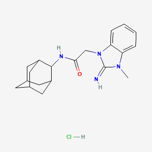 1H-Benzimidazole-1-acetamide, 2,3-dihydro-2-imino-3-methyl-N-tricyclo(3.3.1.1(sup 3,7))dec-2-yl-, monohydrochloride