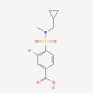 3-Bromo-4-[(cyclopropylmethyl)(methyl)sulfamoyl]benzoic acid