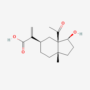 2-[(3S,3aR,5R,7aS)-3a-acetyl-3-hydroxy-7a-methyl-2,3,4,5,6,7-hexahydro-1H-inden-5-yl]prop-2-enoic acid
