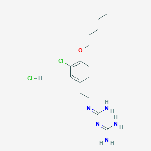 2-[2-(3-Chloro-4-pentoxyphenyl)ethyl]-1-(diaminomethylidene)guanidine;hydrochloride