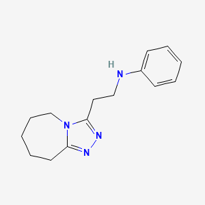 N-[2-(6,7,8,9-tetrahydro-5H-[1,2,4]triazolo[4,3-a]azepin-3-yl)ethyl]aniline