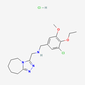 [(3-chloro-4-ethoxy-5-methoxyphenyl)methyl]({5H,6H,7H,8H,9H-[1,2,4]triazolo[4,3-a]azepin-3-yl}methyl)amine hydrochloride