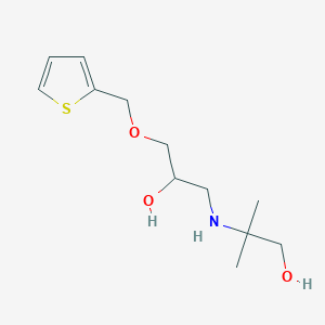 molecular formula C12H21NO3S B1650457 2-[[2-Hydroxy-3-(thiophen-2-ylmethoxy)propyl]amino]-2-methylpropan-1-ol CAS No. 1184388-88-2