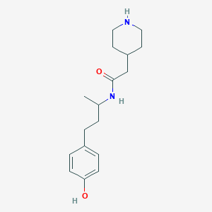 N-[4-(4-hydroxyphenyl)butan-2-yl]-2-piperidin-4-ylacetamide