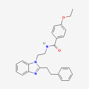 molecular formula C26H27N3O2 B1650465 4-ethoxy-N-[2-(2-phenethyl-1H-1,3-benzimidazol-1-yl)ethyl]benzamide CAS No. 1184982-53-3