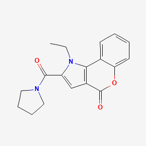 1-ethyl-2-(pyrrolidin-1-ylcarbonyl)chromeno[4,3-b]pyrrol-4(1H)-one