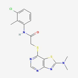 N-(3-chloro-2-methylphenyl)-2-{[2-(dimethylamino)[1,3]thiazolo[4,5-d]pyrimidin-7-yl]thio}acetamide