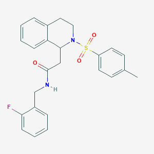 N-(2-fluorobenzyl)-2-{2-[(4-methylphenyl)sulfonyl]-1,2,3,4-tetrahydroisoquinolin-1-yl}acetamide