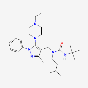 N'-(tert-butyl)-N-{[5-(4-ethylpiperazino)-3-methyl-1-phenyl-1H-pyrazol-4-yl]methyl}-N-isopentylurea