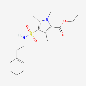 ethyl 4-{[(2-cyclohex-1-en-1-ylethyl)amino]sulfonyl}-1,3,5-trimethyl-1H-pyrrole-2-carboxylate