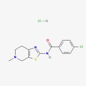 4-chloro-N-(5-methyl-4,5,6,7-tetrahydrothiazolo[5,4-c]pyridin-2-yl)benzamide hydrochloride