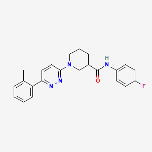 molecular formula C23H23FN4O B1650505 N-(4-fluorophenyl)-1-(6-(o-tolyl)pyridazin-3-yl)piperidine-3-carboxamide CAS No. 1185095-35-5