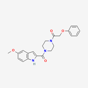 molecular formula C22H23N3O4 B1650508 N-(cyclohexylmethyl)-1-{3-[(2-methylbenzoyl)amino]benzoyl}piperidine-4-carboxamide CAS No. 1185096-81-4