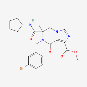 Methyl 7-(3-bromobenzyl)-6-[(cyclopentylamino)carbonyl]-6-methyl-8-oxo-5,6,7,8-tetrahydroimidazo[1,5-a]pyrazine-1-carboxylate