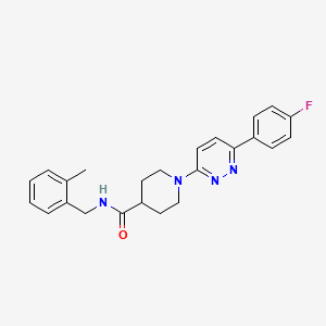 molecular formula C24H25FN4O B1650518 1-[6-(4-fluorophenyl)pyridazin-3-yl]-N-(2-methylbenzyl)piperidine-4-carboxamide CAS No. 1185112-52-0