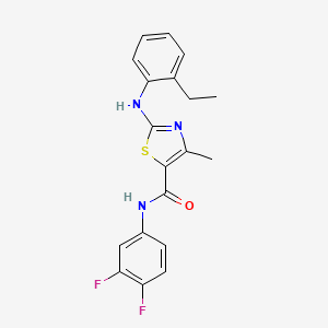 molecular formula C19H17F2N3OS B1650524 7-methyl-N-(4-methylbenzyl)-4-oxo-4,5-dihydro[1,2,4]triazolo[1,5-a]quinoxaline-2-carboxamide CAS No. 1185128-51-1