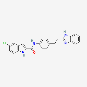 molecular formula C24H19ClN4O B1650528 N-{4-[2-(1H-benzimidazol-2-yl)ethyl]phenyl}-5-chloro-1H-indole-2-carboxamide CAS No. 1185140-33-3