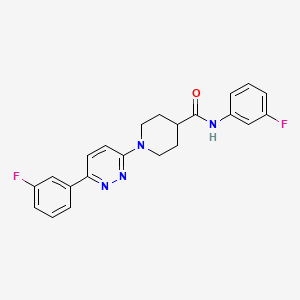 molecular formula C22H20F2N4O B1650546 N-(3-fluorophenyl)-1-[6-(3-fluorophenyl)pyridazin-3-yl]piperidine-4-carboxamide CAS No. 1185169-25-8