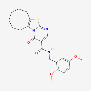 N-(2,5-dimethoxybenzyl)-4-oxo-6,7,8,9,10,11-hexahydro-4H-cycloocta[4,5][1,3]thiazolo[3,2-a]pyrimidine-3-carboxamide