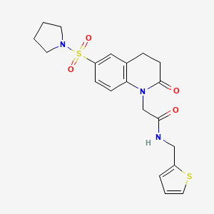 2-[2-oxo-6-(pyrrolidin-1-ylsulfonyl)-3,4-dihydroquinolin-1(2H)-yl]-N-(2-thienylmethyl)acetamide