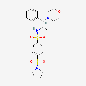 N-(1-Morpholin-4-yl-1-phenylpropan-2-yl)-4-pyrrolidin-1-ylsulfonylbenzenesulfonamide