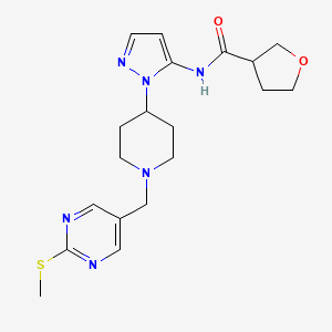 N-[1-(1-{[2-(methylthio)-5-pyrimidinyl]methyl}-4-piperidinyl)-1H-pyrazol-5-yl]tetrahydro-3-furancarboxamide