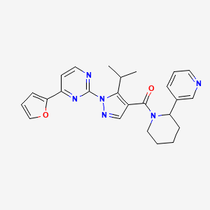 4-(2-furyl)-2-(5-isopropyl-4-{[2-(3-pyridinyl)-1-piperidinyl]carbonyl}-1H-pyrazol-1-yl)pyrimidine