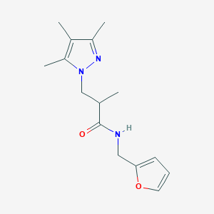 N-(Furan-2-ylmethyl)-2-methyl-3-(3,4,5-trimethylpyrazol-1-yl)propanamide