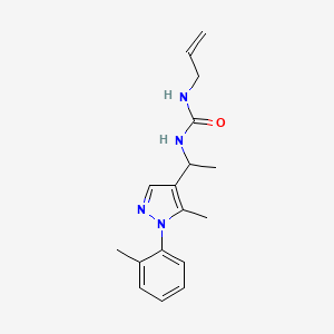 molecular formula C17H22N4O B1650575 N-allyl-N'-{1-[5-methyl-1-(2-methylphenyl)-1H-pyrazol-4-yl]ethyl}urea CAS No. 1185490-85-0