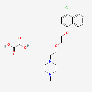 molecular formula C21H27ClN2O6 B1650580 1-[2-[2-(4-Chloronaphthalen-1-yl)oxyethoxy]ethyl]-4-methylpiperazine;oxalic acid CAS No. 1185560-44-4
