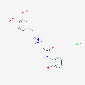 molecular formula C21H29ClN2O4 B1650581 2-(3,4-Dimethoxyphenyl)ethyl-[3-(2-methoxyanilino)-3-oxopropyl]-methylazanium;chloride CAS No. 1185569-60-1