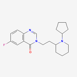 3-[2-(1-cyclopentylpiperidin-2-yl)ethyl]-6-fluoroquinazolin-4(3H)-one