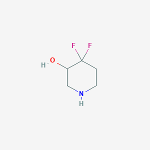 molecular formula C5H9F2NO B1650593 4,4-二氟哌啶-3-醇 CAS No. 1187087-19-9