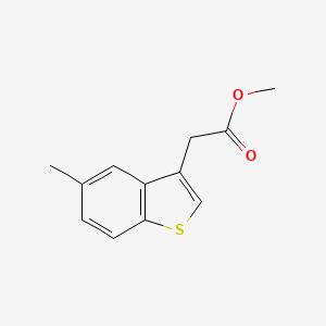 molecular formula C12H12O2S B1650594 Benzo[b]thiophene-3-acetic acid, 5-methyl-, methyl ester CAS No. 118743-12-7
