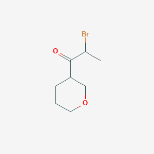 molecular formula C8H13BrO2 B1650595 2-Bromo-1-(oxan-3-yl)propan-1-one CAS No. 1187468-63-8