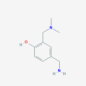 molecular formula C10H16N2O B1650597 4-(Aminomethyl)-2-[(dimethylamino)methyl]phenol CAS No. 1187583-51-2